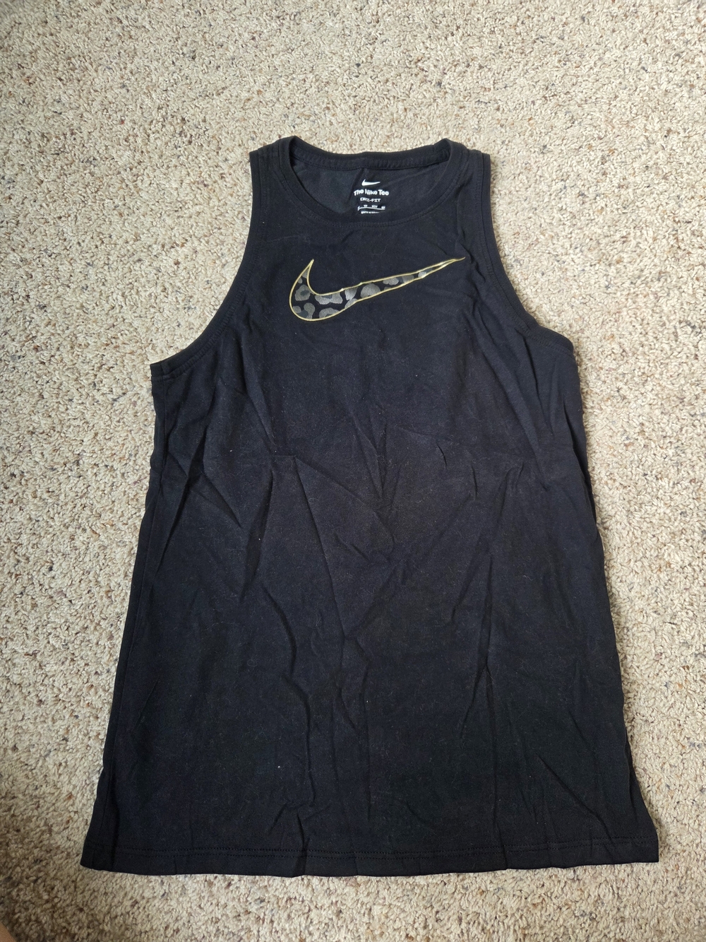 Nike Black Dri-FIT Tank with Cheetah Swoosh